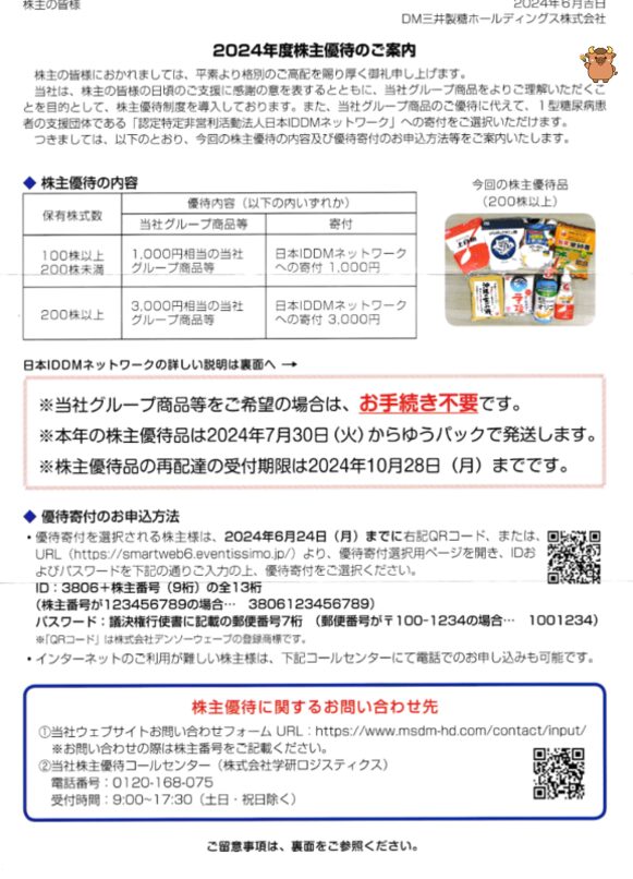 三井製糖株主優待