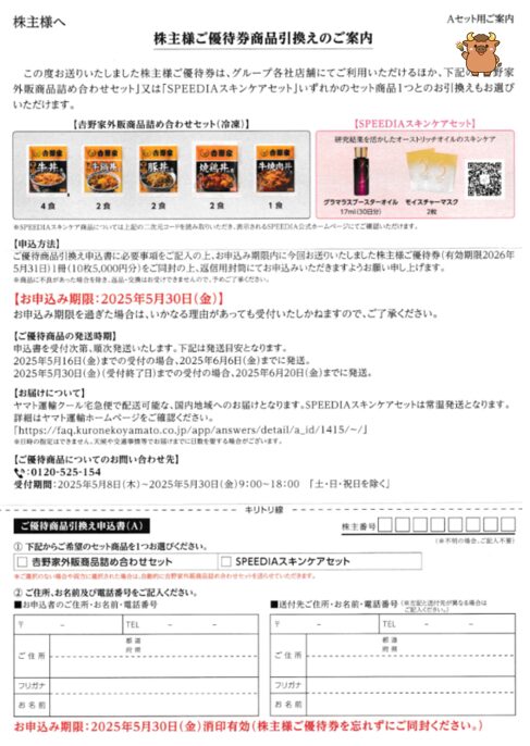 吉野家株主優待
