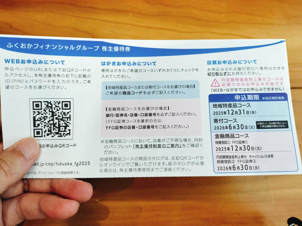 ふくおかフィナンシャルグループ株主優待